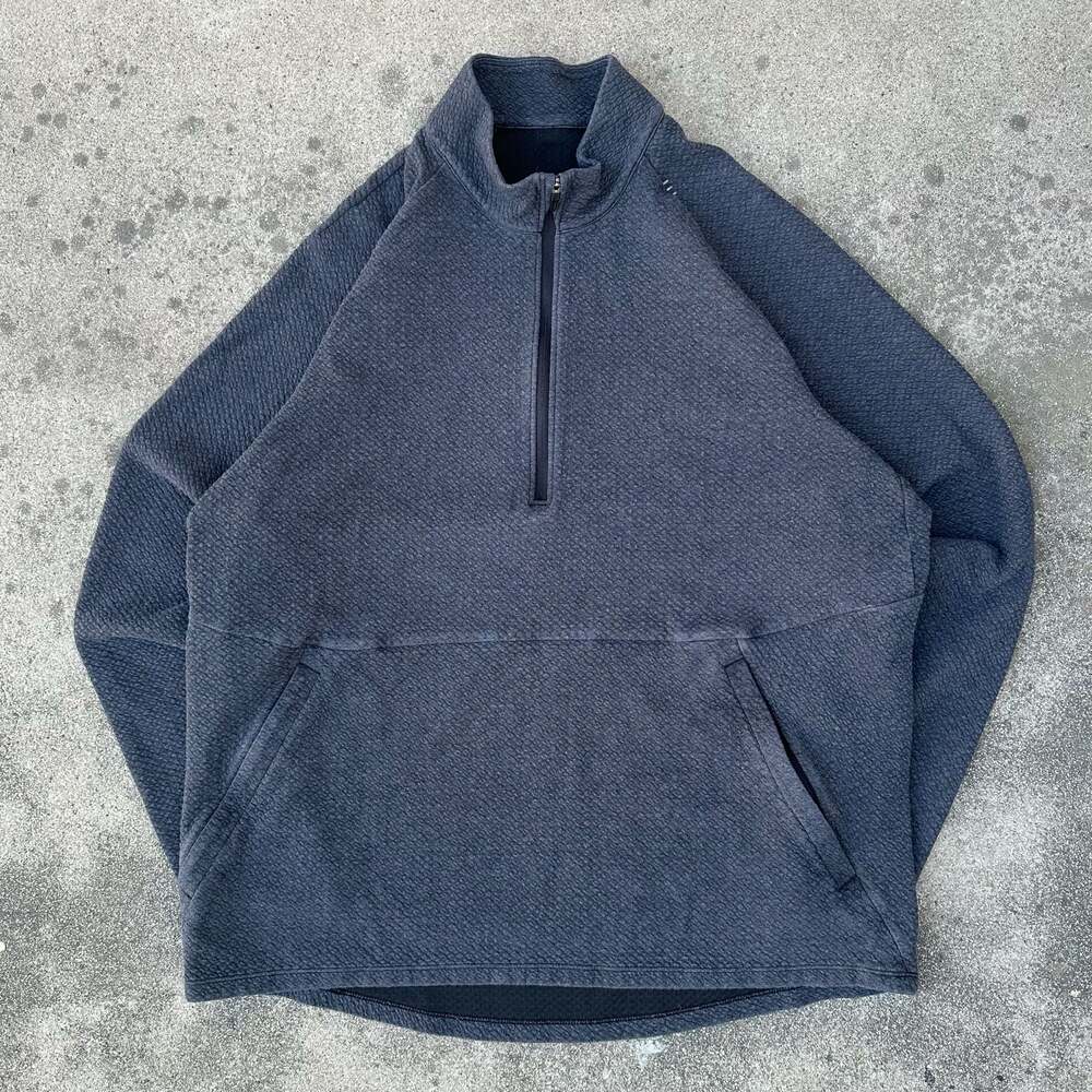 Lululemon At Ease Half Zip Pullover Textured Black